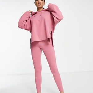 NWT Nike Yoga Dri-FIT fleece hoodie in pink Sz L